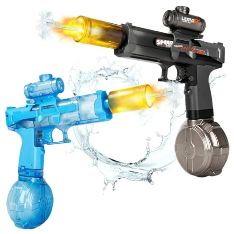 Summer outdoor swimming pool and beach toys: electric water guns for adults and children, ABS plastic, blue and black, light-em
Summer outdoor swimming pool and beach toys: electric water guns for adults and children, ABS plastic, blue and black, light-em