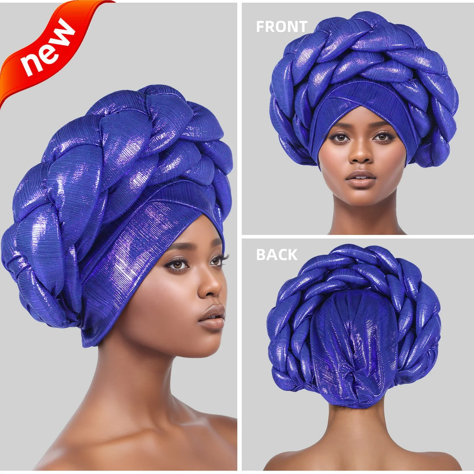 African Twisted Braid Turban Cap for Women Head Tie Lady Head Wraps Nigeria Autogele Headtie Muslim Wedding Hat Party Headwear
African Twisted Braid Turban Cap for Women Head Tie Lady Head Wraps Nigeria Autogele Headtie Muslim Wedding Hat Party Headwear