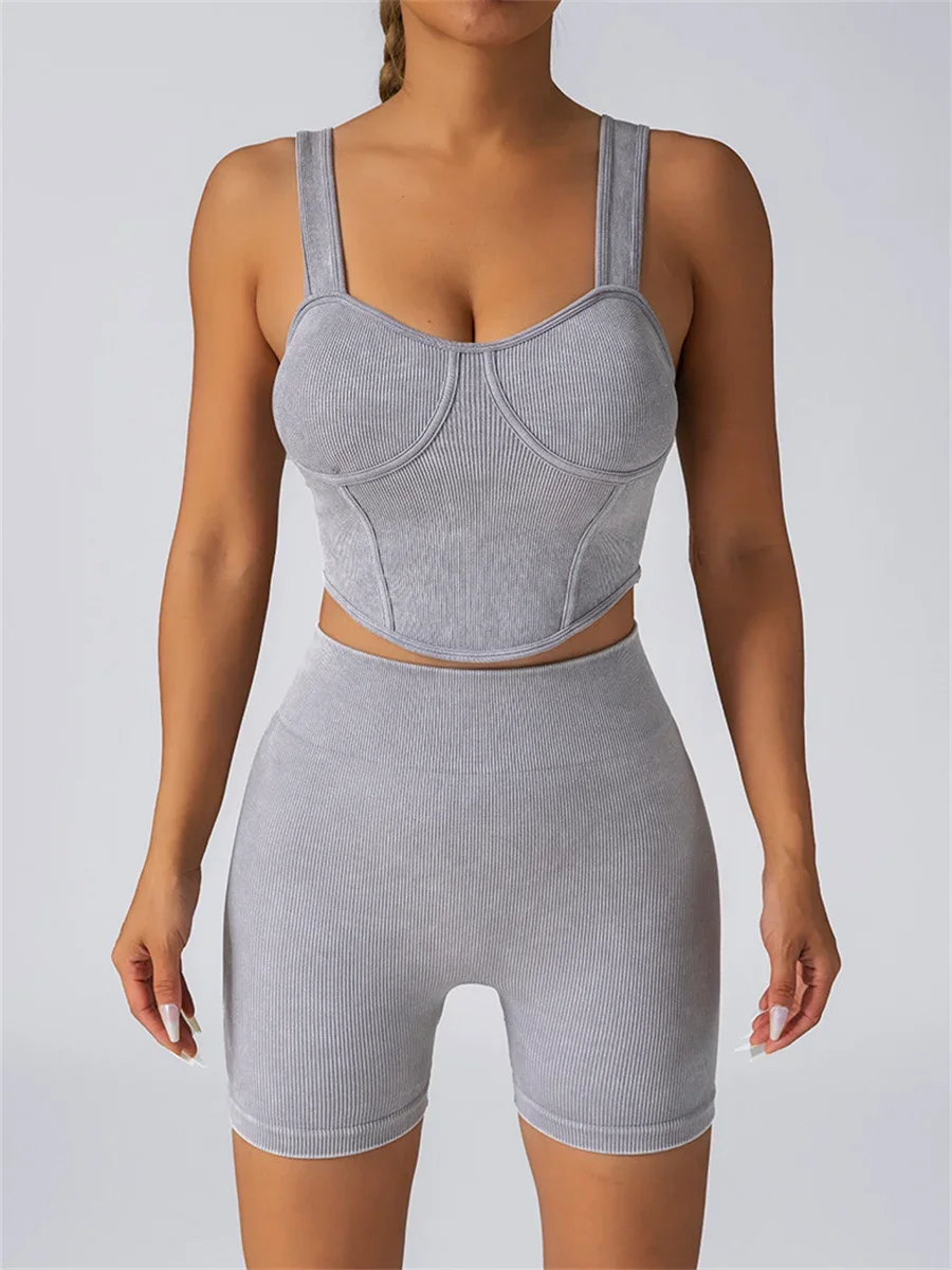 Yoga Set for Women Sport Padded Shockproof Vest Tank Top Seamless Threaded High Waist Peach Hip Short Scrunch Suit Tracksuit
Yoga Set for Women Sport Padded Shockproof Vest Tank Top Seamless Threaded High Waist Peach Hip Short Scrunch Suit Tracksuit
