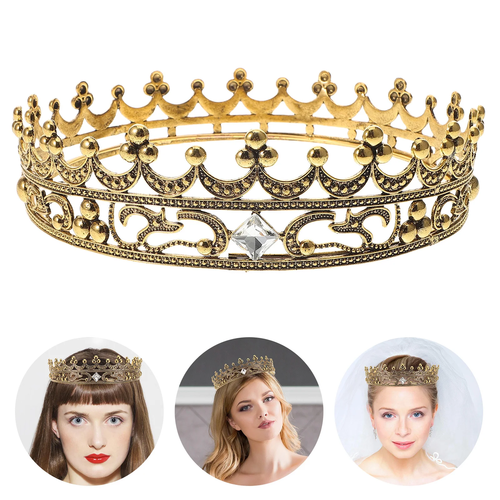 Goldtone Alloy Crown Hair Accessory Rhinestone Adult Birthday Headdress For Women Men Wedding Party Costume Festival Royal
Goldtone Alloy Crown Hair Accessory Rhinestone Adult Birthday Headdress For Women Men Wedding Party Costume Festival Royal