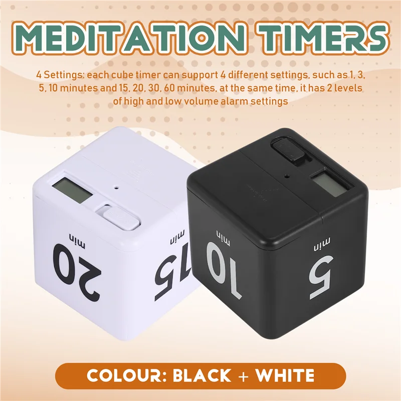 JIULIN 2PCS Cube Timers Gravity Sensor Flip Timer Kitchen Timer For Time Management And Countdown 1-3-5-10,15-20-30-60Minutes
JIULIN 2PCS Cube Timers Gravity Sensor Flip Timer Kitchen Timer For Time Management And Countdown 1-3-5-10,15-20-30-60Minutes