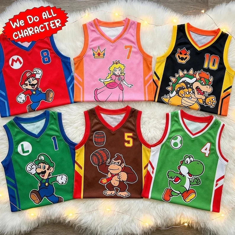 2026 Bandai Animated Movie Vest Jersey, Donkey Kong, Mario Full Character Sports Jersey, Summer Oversized Vest, Family Matching
2026 Bandai Animated Movie Vest Jersey, Donkey Kong, Mario Full Character Sports Jersey, Summer Oversized Vest, Family Matching