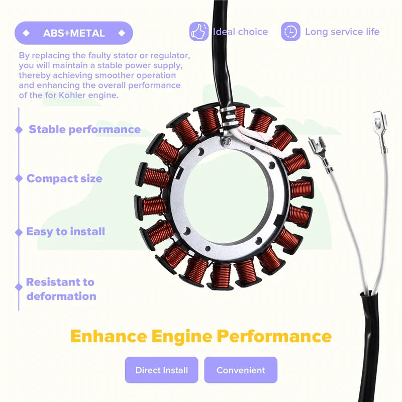 L10A Stator Kit 237878-S 54-755-09S 15/20 Amp For Kohler Engine Models CV460 CV490 CV492 CV493 K161 K181 K241 K301 K341
L10A Stator Kit 237878-S 54-755-09S 15/20 Amp For Kohler Engine Models CV460 CV490 CV492 CV493 K161 K181 K241 K301 K341