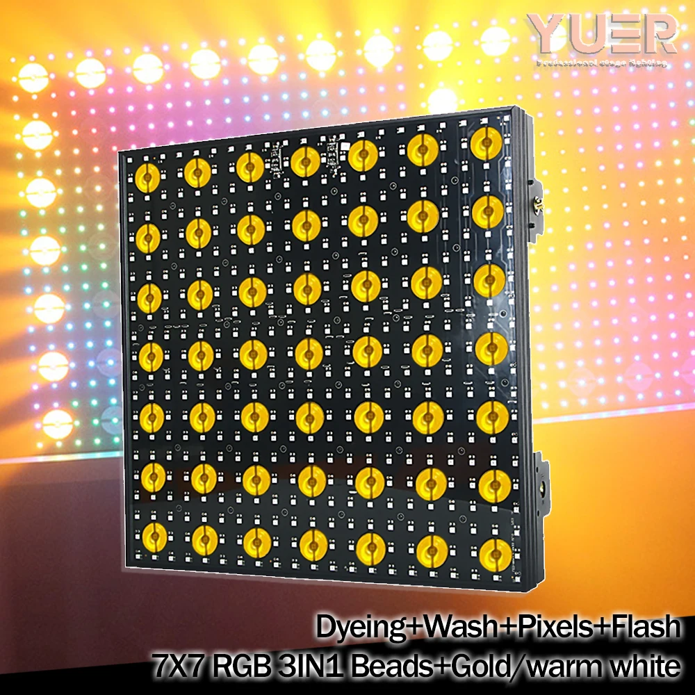 2025 New 7X7 gold star Matrix flashing atmosphere RGB full color Background lights horse racing stage lighting for DJ bar stage
2025 New 7X7 gold star Matrix flashing atmosphere RGB full color Background lights horse racing stage lighting for DJ bar stage