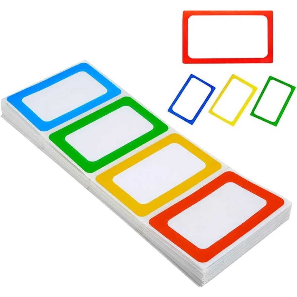 4 Colors Plain Name Tag Stickers - 200 Labels for Office, School, Teachers, Meetings, and Mailing
4 Colors Plain Name Tag Stickers - 200 Labels for Office, School, Teachers, Meetings, and Mailing
