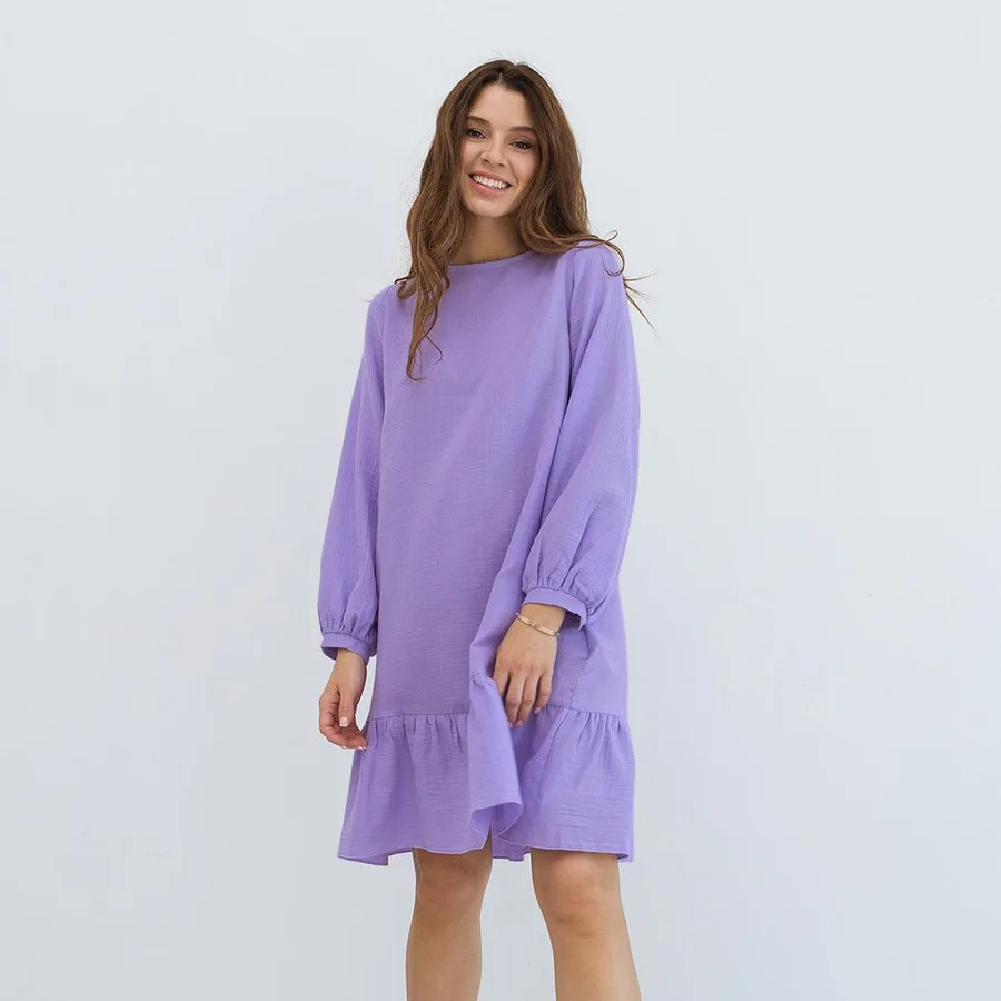 Summer Soft 100% Cotton Dress Women Fashion Pleated Long Sleeve Dress Casual Vintage Loose Party Dresses Holiday Sundress Gifts
Summer Soft 100% Cotton Dress Women Fashion Pleated Long Sleeve Dress Casual Vintage Loose Party Dresses Holiday Sundress Gifts