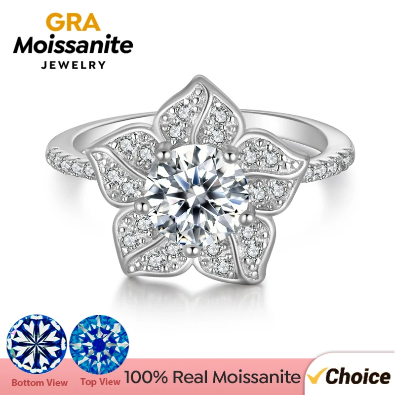 GRA 1 карат, настоящее сертифицированное кольцо с муассанитом и бриллиантом, персонализированное цветочное кольцо для женщин, свидание, стерлинговое серебро 925 пробы, ювелирные изделия высокого качества
GRA 1 карат, настоящее сертифицированное кольцо с муассанитом и бриллиантом, персонализированное цветочное кольцо для женщин, свидание, стерлинговое серебро 925 пробы, ювелирные изделия высокого качества
