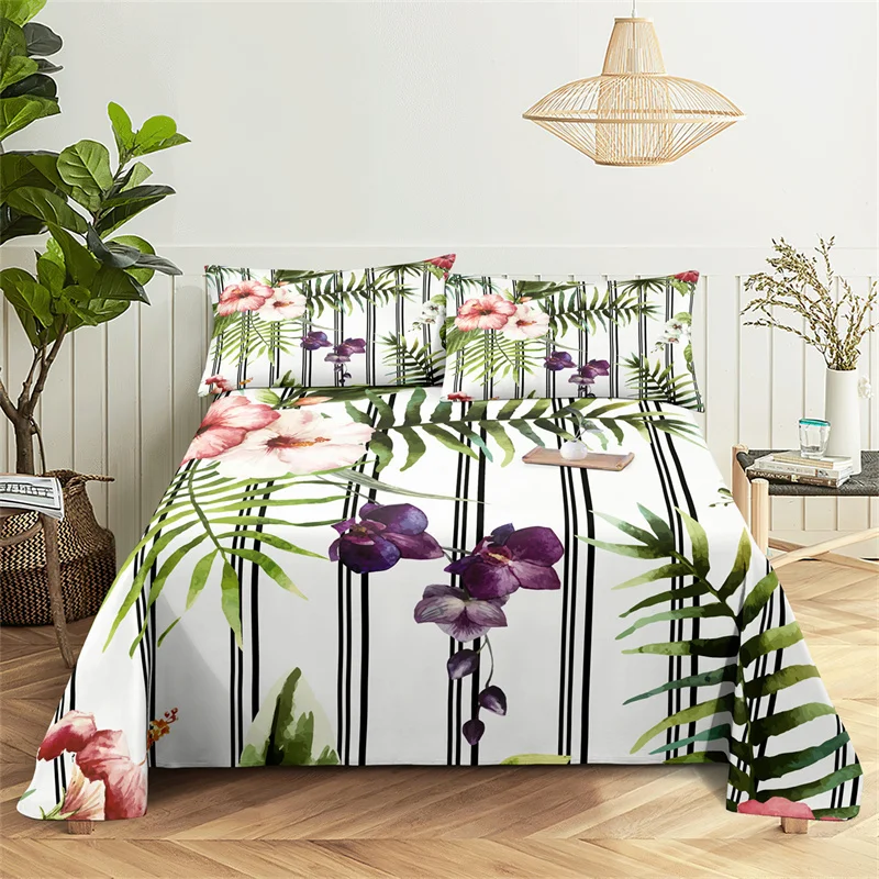 Bedding Sets Tropical Plants Bed Sheet Fashion Design Queen Size Flat Sheet Boys Girls Bed Sheet Set Bed Sheets and Pillowcases
Bedding Sets Tropical Plants Bed Sheet Fashion Design Queen Size Flat Sheet Boys Girls Bed Sheet Set Bed Sheets and Pillowcases