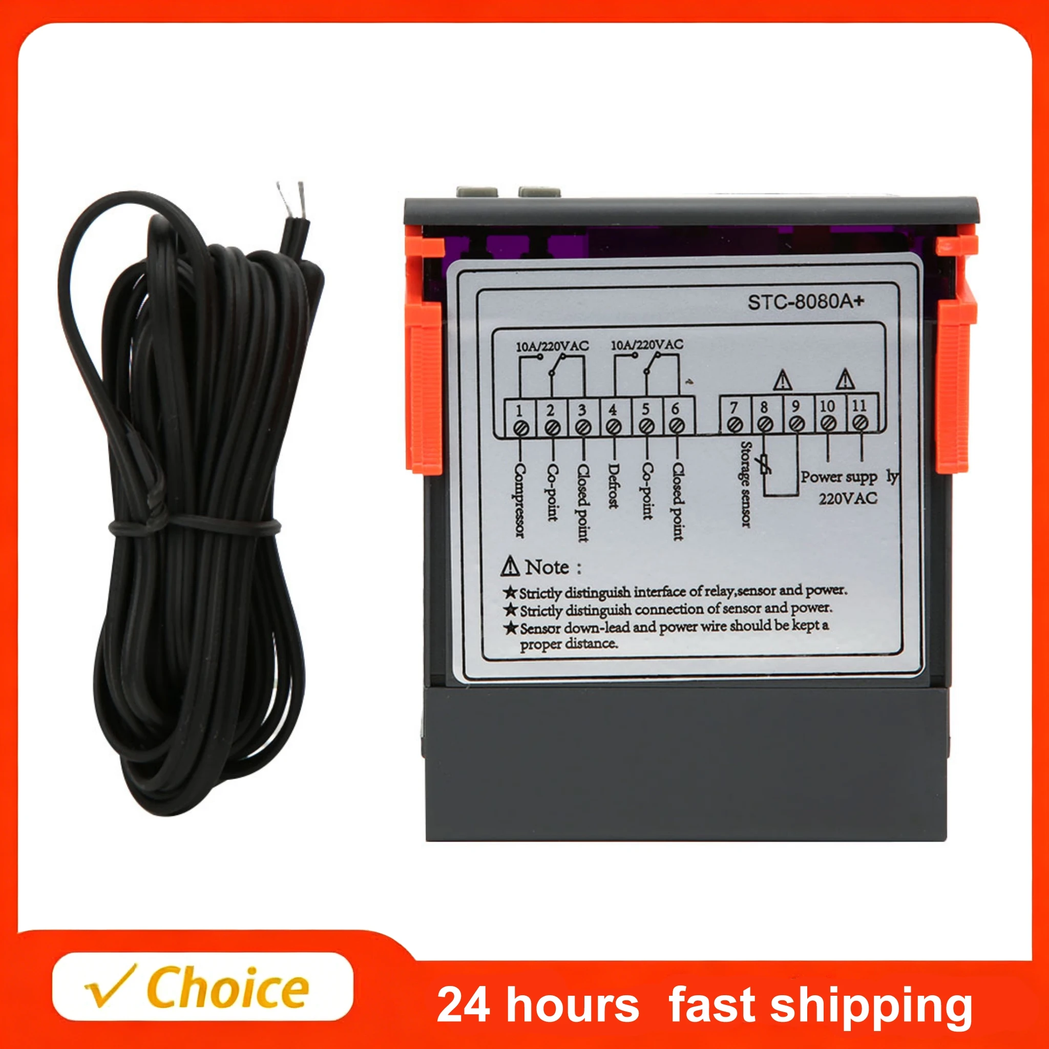 STC 8080A+ Digital Thermostat Refrigerating Temperature Controller Defrosting Alarming Temperature Controller Thermostat
STC 8080A+ Digital Thermostat Refrigerating Temperature Controller Defrosting Alarming Temperature Controller Thermostat