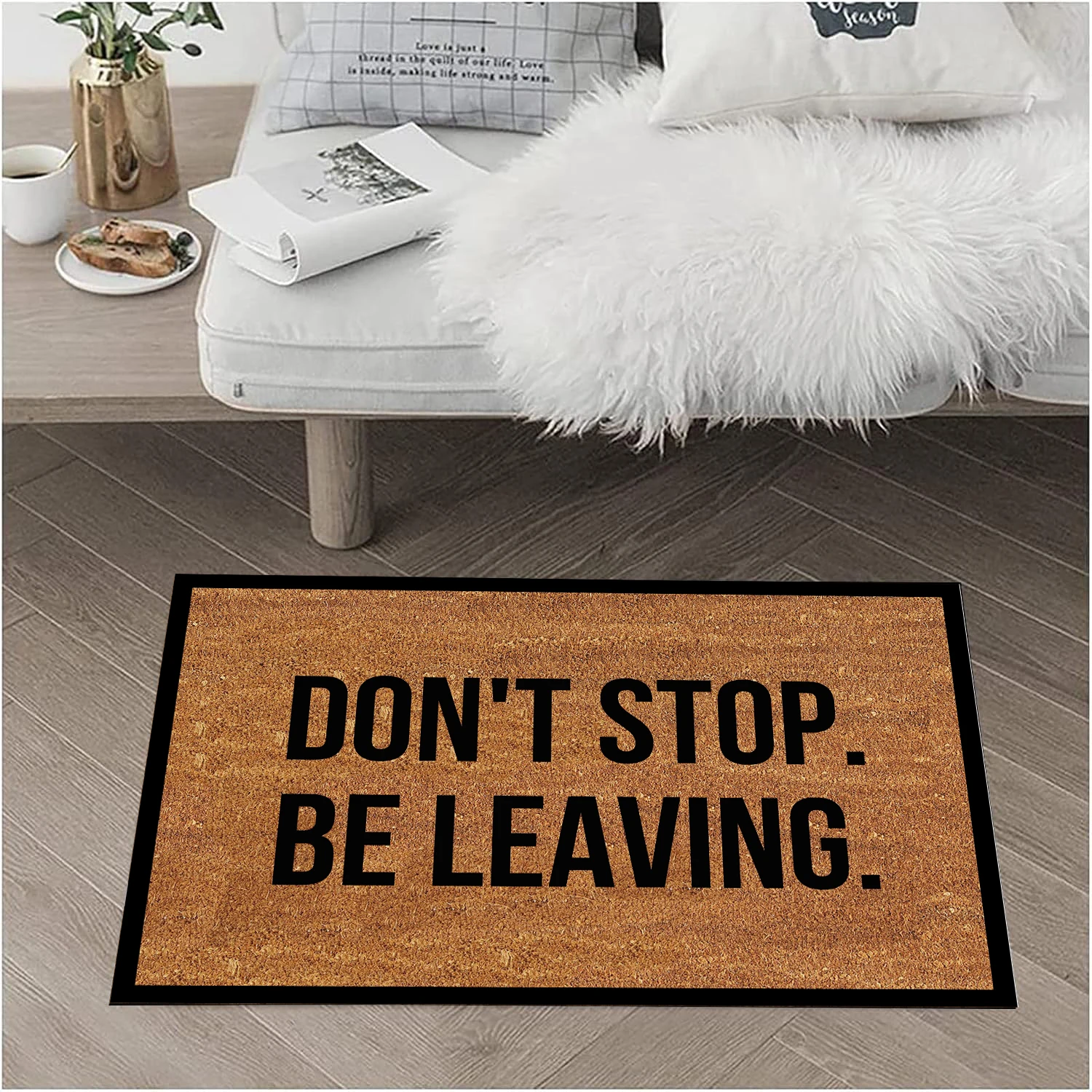 Doormat Entrance Floor Mat Don't Stop,Be Leaving. Non-Slip Doormat 23.6 by 15.7 Inch Machine Washable Non-Woven Fabric
Doormat Entrance Floor Mat Don't Stop,Be Leaving. Non-Slip Doormat 23.6 by 15.7 Inch Machine Washable Non-Woven Fabric