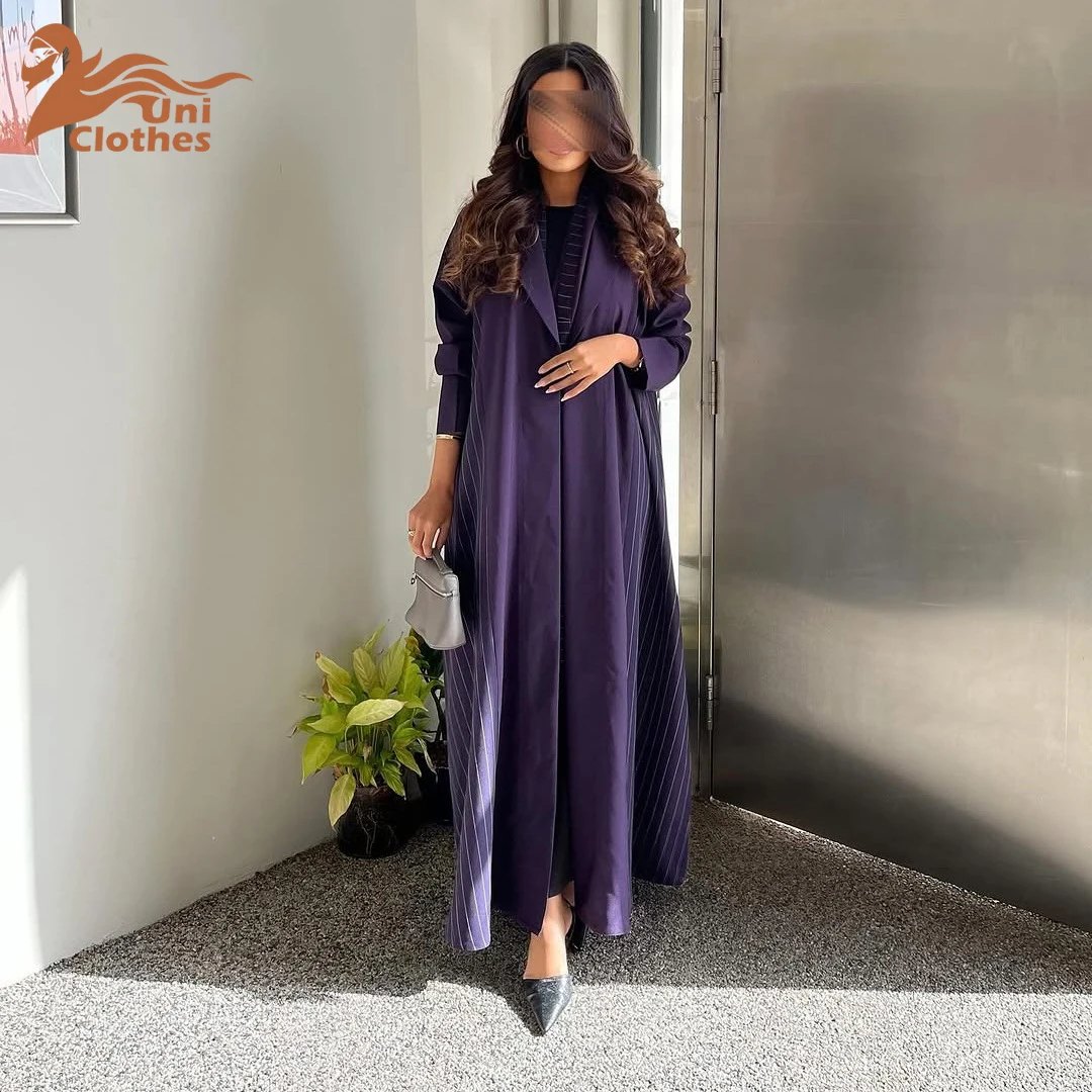 UNI 2025 New Modest Muslim Fashion Women's Open Abaya Dubai Cardigan Outer Robe Purple Long Sleeve Temperament Robe
UNI 2025 New Modest Muslim Fashion Women's Open Abaya Dubai Cardigan Outer Robe Purple Long Sleeve Temperament Robe