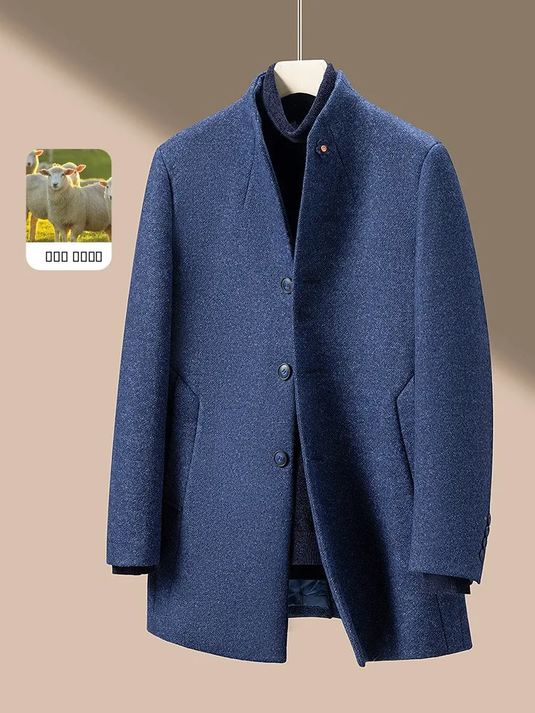 Ele Mid-Length Woolen Coat for Men Casual Sli Busin Ci Spring Faionable Urban Scenarios Single Button Closure
Ele Mid-Length Woolen Coat for Men Casual Sli Busin Ci Spring Faionable Urban Scenarios Single Button Closure