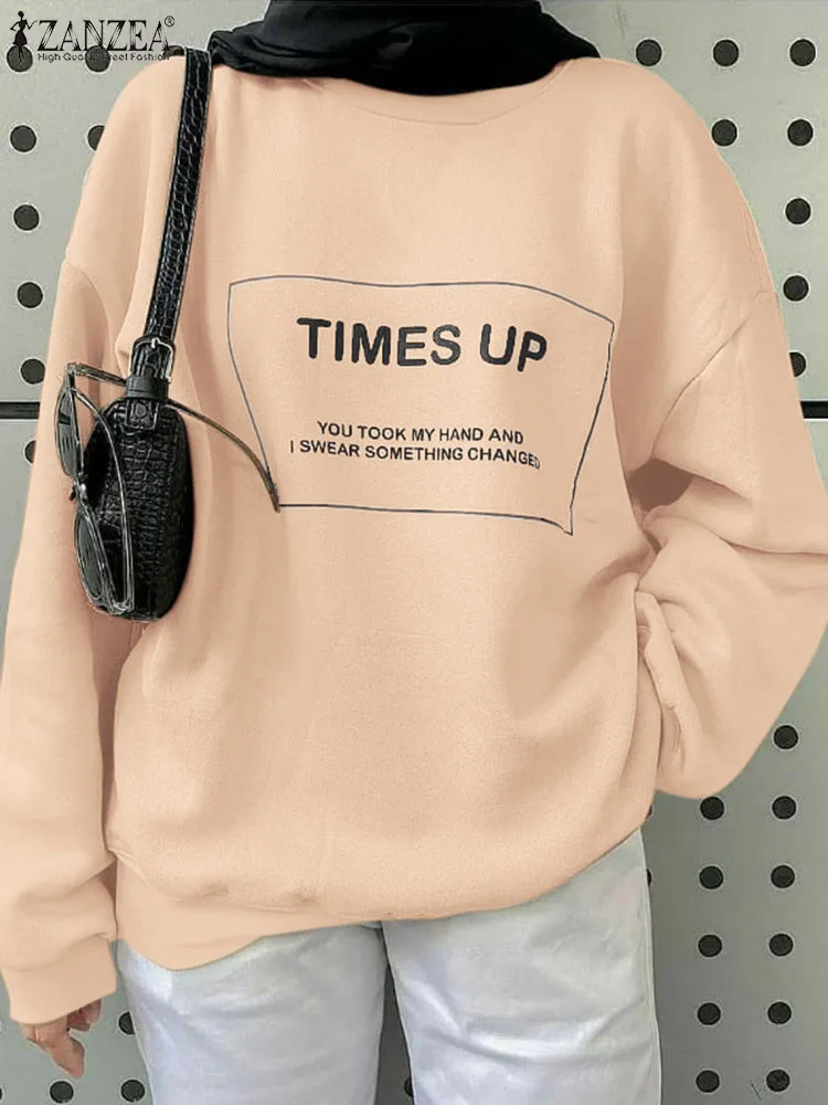 ZANZEA Women Fashion Letter Printed Sweatshirt Autumn O Neck Long Sleeve Pullover Casual Loose Hoodies Tops Oversize Streetwear
ZANZEA Women Fashion Letter Printed Sweatshirt Autumn O Neck Long Sleeve Pullover Casual Loose Hoodies Tops Oversize Streetwear