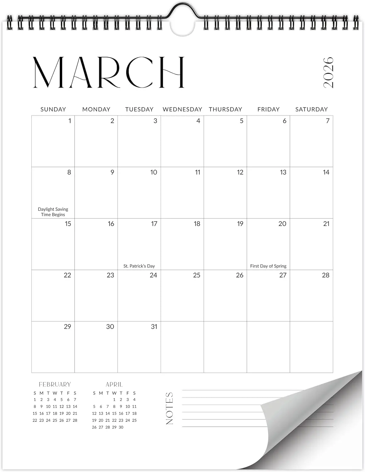 2026-2027 Wall Calendar, 18-Month, Jan 2026 - Jul 2027, 14.5"x11.5", Large Office Planner
2026-2027 Wall Calendar, 18-Month, Jan 2026 - Jul 2027, 14.5"x11.5", Large Office Planner