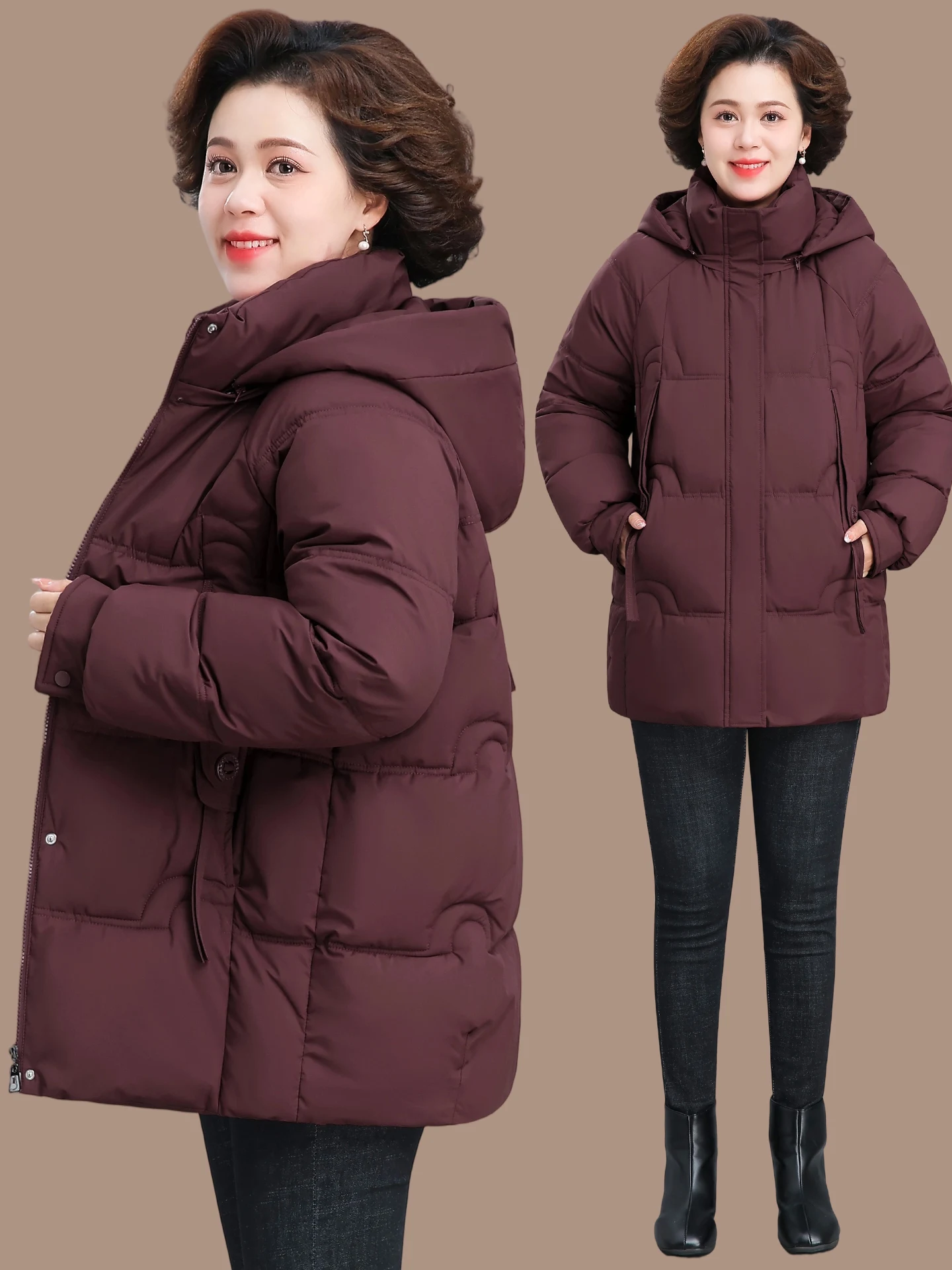Утепленная хлопковая куртка для женщин: зимнее пальто с капюшоном, повседневное, ветрозащитное и теплое, для женщин среднего и старшего возраста
Утепленная хлопковая куртка для женщин: зимнее пальто с капюшоном, повседневное, ветрозащитное и теплое, для женщин среднего и старшего возраста