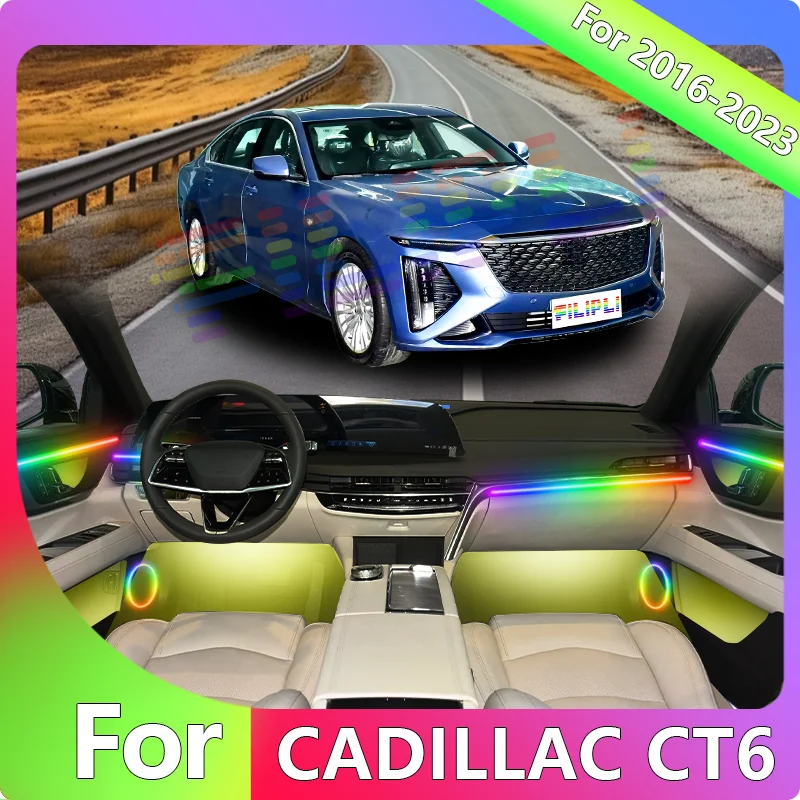 FILIPLI For CADILLCA CT 6 For 2022 App Controlled Car Interior Lights 64 RGB Colour Acrylic Night Driving Ambient Light Strips
FILIPLI For CADILLCA CT 6 For 2022 App Controlled Car Interior Lights 64 RGB Colour Acrylic Night Driving Ambient Light Strips