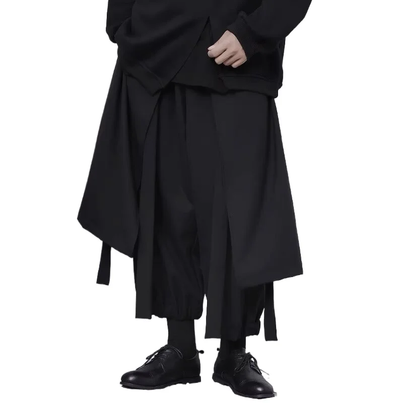 Korean Style Wide Leg Pants Men Cropped Trousers Layered Design Loose Fit Streetwear Casual Fashion Bottoms
Korean Style Wide Leg Pants Men Cropped Trousers Layered Design Loose Fit Streetwear Casual Fashion Bottoms