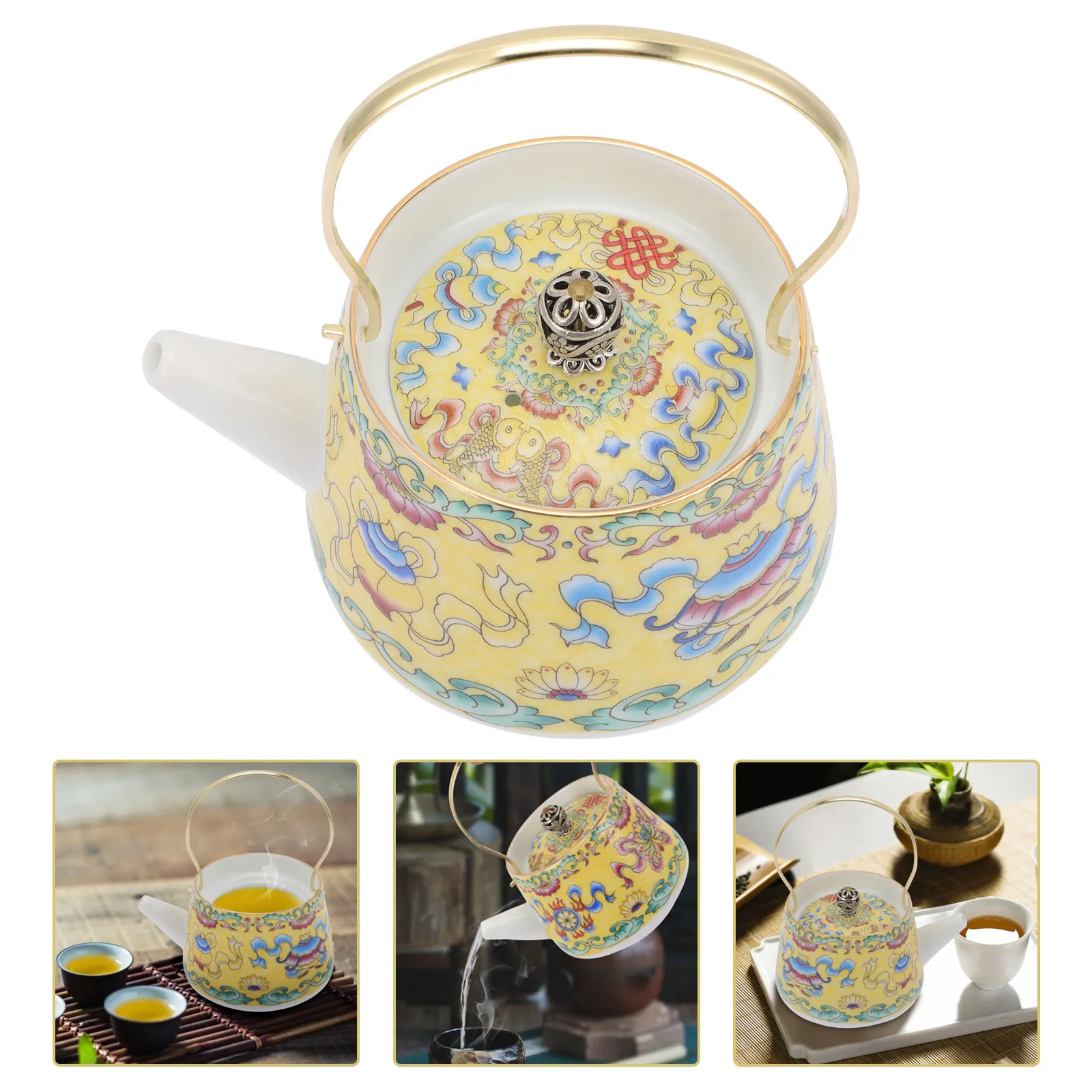 Porcelain Teapot Loose Leaf Pots Vintage Decorative Teapots for Leaves Retro Kettle
Porcelain Teapot Loose Leaf Pots Vintage Decorative Teapots for Leaves Retro Kettle