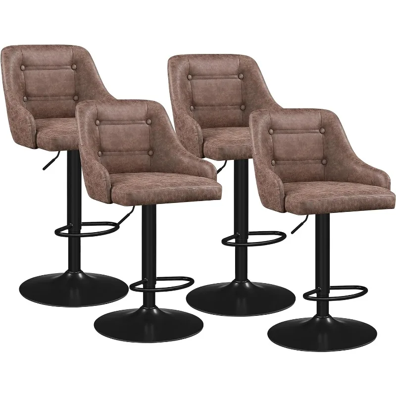 Bar Stools Set of 4 Height Adjustable Swivel Bar Stools Counter Height Barstools Upholstered Bar Chair
Bar Stools Set of 4 Height Adjustable Swivel Bar Stools Counter Height Barstools Upholstered Bar Chair