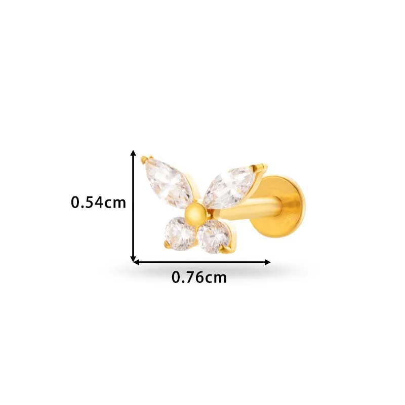 1PC G23 Titanium CZ Horse eye Cartilage Crown butterfly Flower Helix Piercing Ear Stud Internally Threaded Flatback Body Jewelry
1PC G23 Titanium CZ Horse eye Cartilage Crown butterfly Flower Helix Piercing Ear Stud Internally Threaded Flatback Body Jewelry