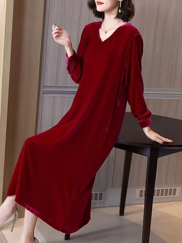Fall Season Bla Long Sve Velvet Dr V-Ne Ele Mommy Dr Japanese Sle Stand Fit High Waist Gored Skirt
Fall Season Bla Long Sve Velvet Dr V-Ne Ele Mommy Dr Japanese Sle Stand Fit High Waist Gored Skirt