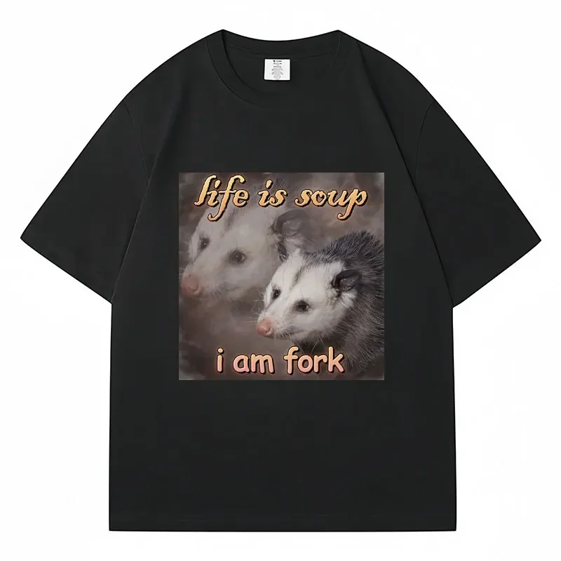 Funny Life Is Soup I Am Fork T Shirt Men Women Short Sleeve 100% Cotton Oversized T-Shirt Streetwear Unisex Fashion Clothes Tees
Funny Life Is Soup I Am Fork T Shirt Men Women Short Sleeve 100% Cotton Oversized T-Shirt Streetwear Unisex Fashion Clothes Tees