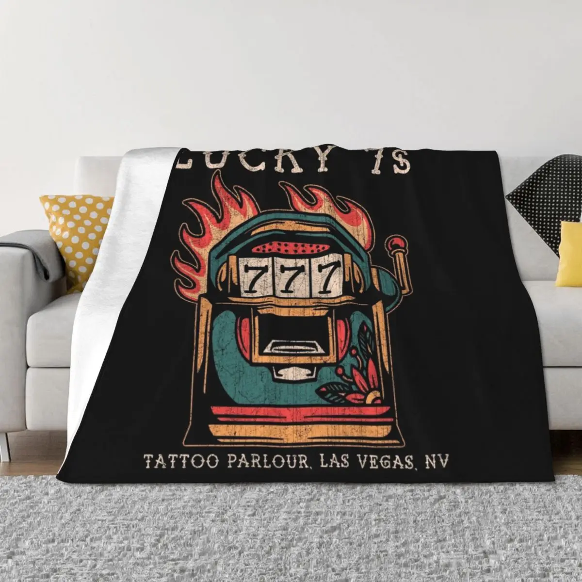 Lucky 7s Tattoo Studio, Las Vegas, Nevada, Old School Slot Machine Tattoo Throw Blanket Weighted Blankets
Lucky 7s Tattoo Studio, Las Vegas, Nevada, Old School Slot Machine Tattoo Throw Blanket Weighted Blankets