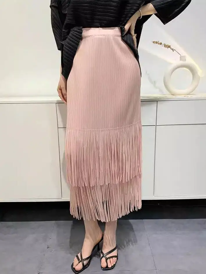 A-Line Midi Skirt with Fringe Pleats Elastic Waist Color High-End Feeling Commute Style Polyester Fabric H-Shape
A-Line Midi Skirt with Fringe Pleats Elastic Waist Color High-End Feeling Commute Style Polyester Fabric H-Shape