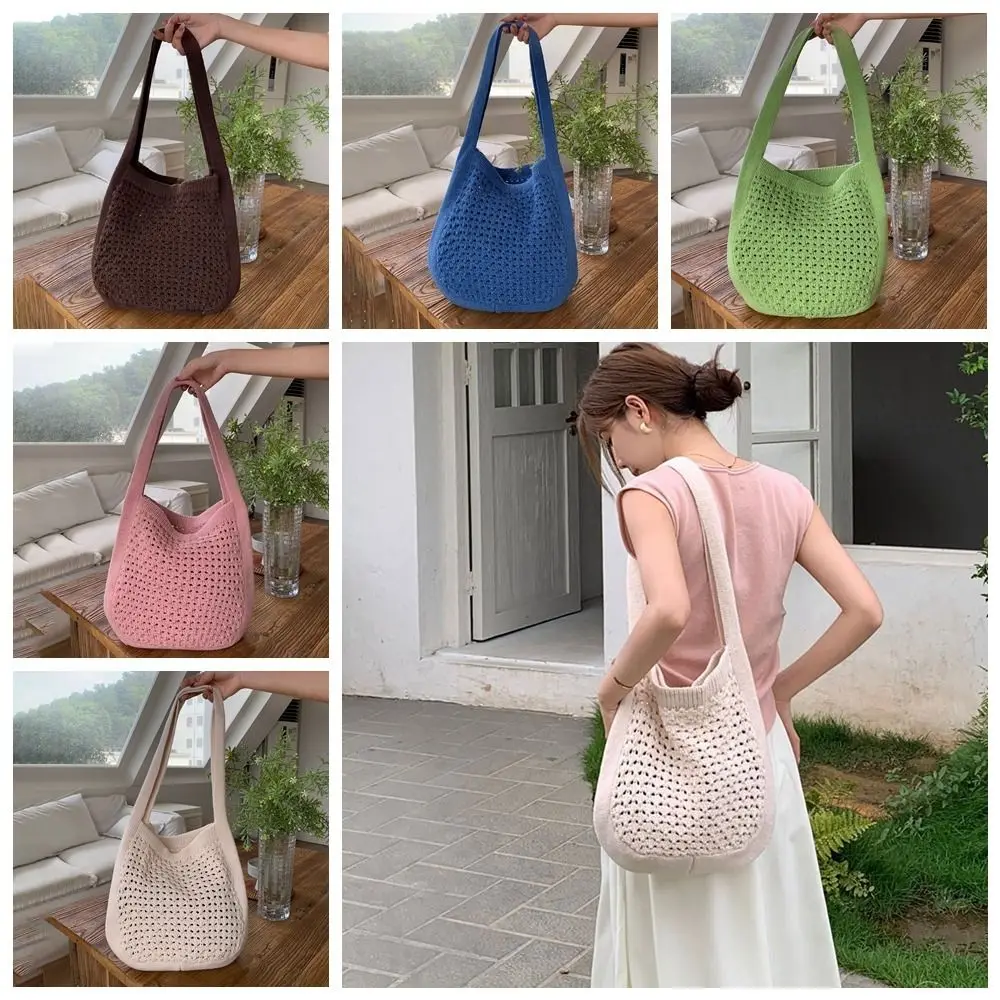 Spring Casual Knitted Shoulder Bag Soft Korean Style Weave Tote Bag Sweet Leisure Handbag Shopping
Spring Casual Knitted Shoulder Bag Soft Korean Style Weave Tote Bag Sweet Leisure Handbag Shopping