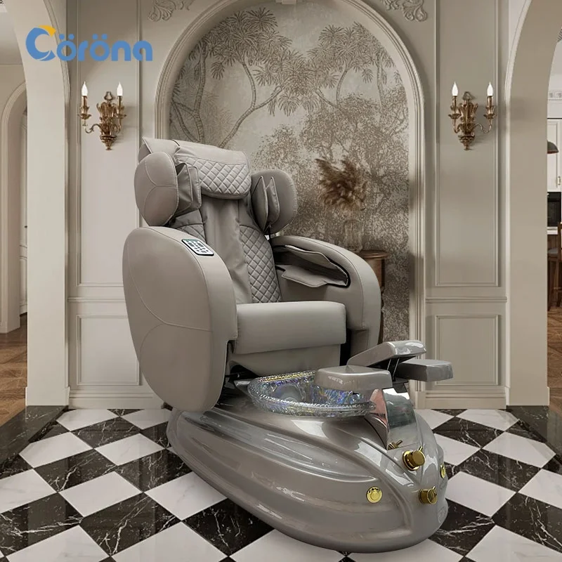 High-End Professional Salon Spa Furniture Electric Massage Pedicure Chair with Crystal Foot Basin
High-End Professional Salon Spa Furniture Electric Massage Pedicure Chair with Crystal Foot Basin