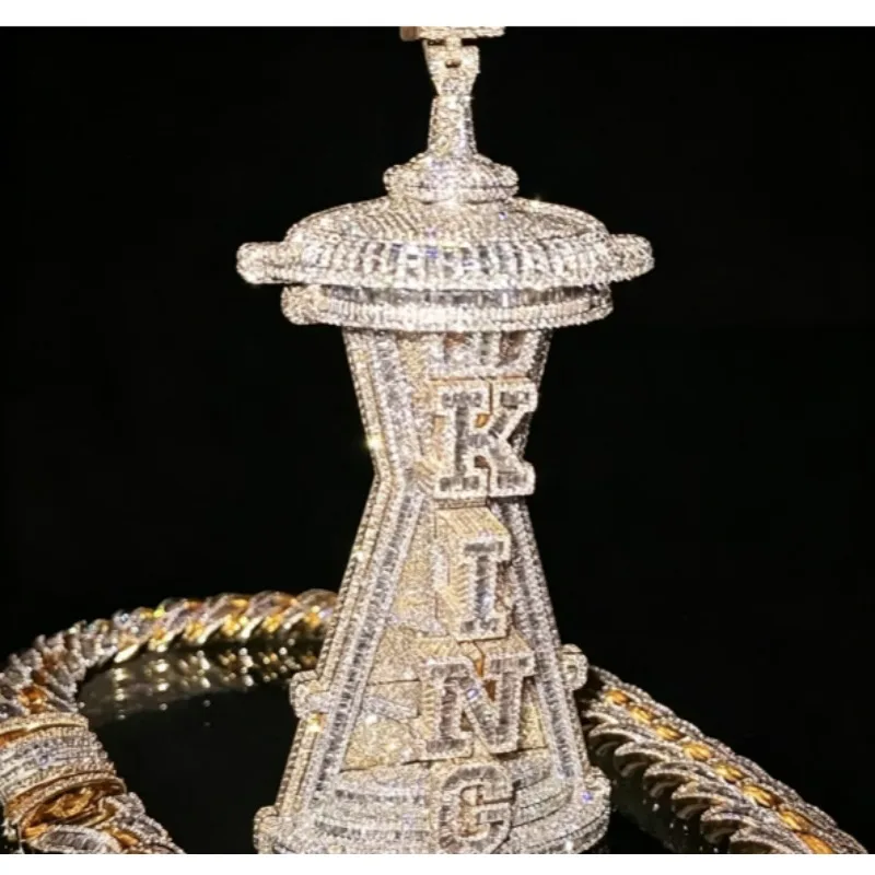 Men's KING Pyramid Pendant | Full Iced Out 3D CZ Tower, Hip Hop Luxury Necklace, Gold Plated Chain
Men's KING Pyramid Pendant | Full Iced Out 3D CZ Tower, Hip Hop Luxury Necklace, Gold Plated Chain