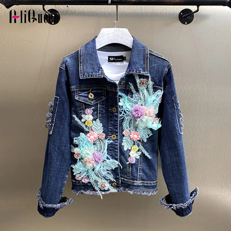 Women Floral Emboridery Designer Jean Jacket Casual Vintage All-match Slim Female Appliques Crop Denim Coat Students 2XL
Women Floral Emboridery Designer Jean Jacket Casual Vintage All-match Slim Female Appliques Crop Denim Coat Students 2XL