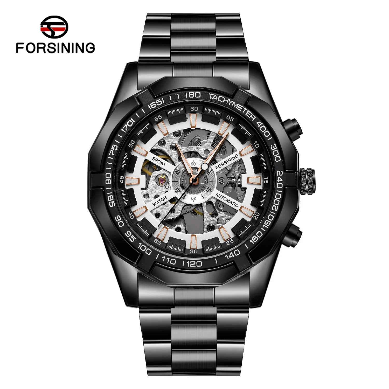 Forsining watches men's leisure electroplated tungsten steel automatic mechanical watch wrist watch black watch
Forsining watches men's leisure electroplated tungsten steel automatic mechanical watch wrist watch black watch