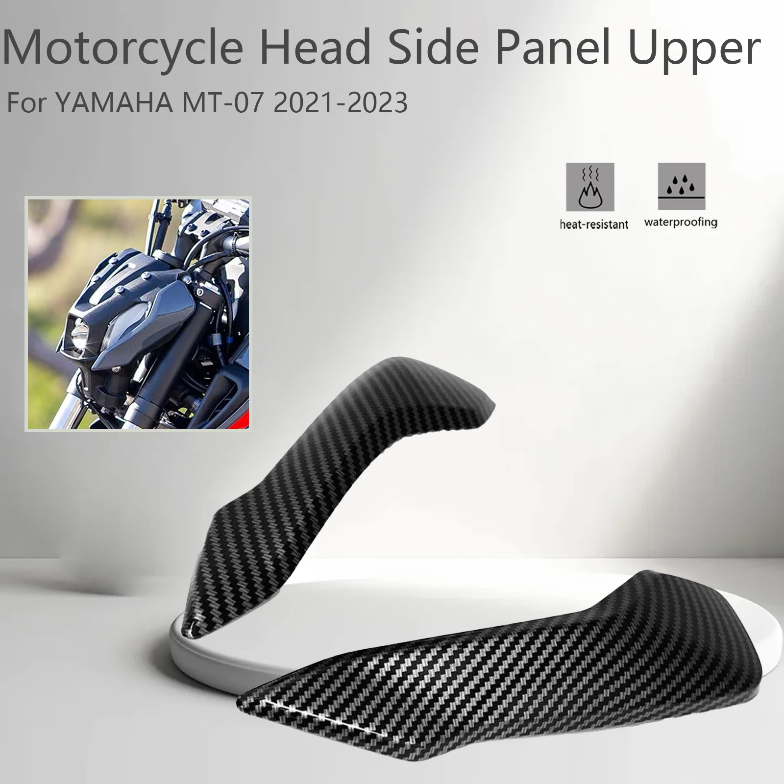 Motorcycle Head Side Panel Upper Front Headlight Nose Turn Signal Fairing Fit For YAMAHA MT-07 mt 07 MT 07 FZ-07 2021 2020 2023
Motorcycle Head Side Panel Upper Front Headlight Nose Turn Signal Fairing Fit For YAMAHA MT-07 mt 07 MT 07 FZ-07 2021 2020 2023