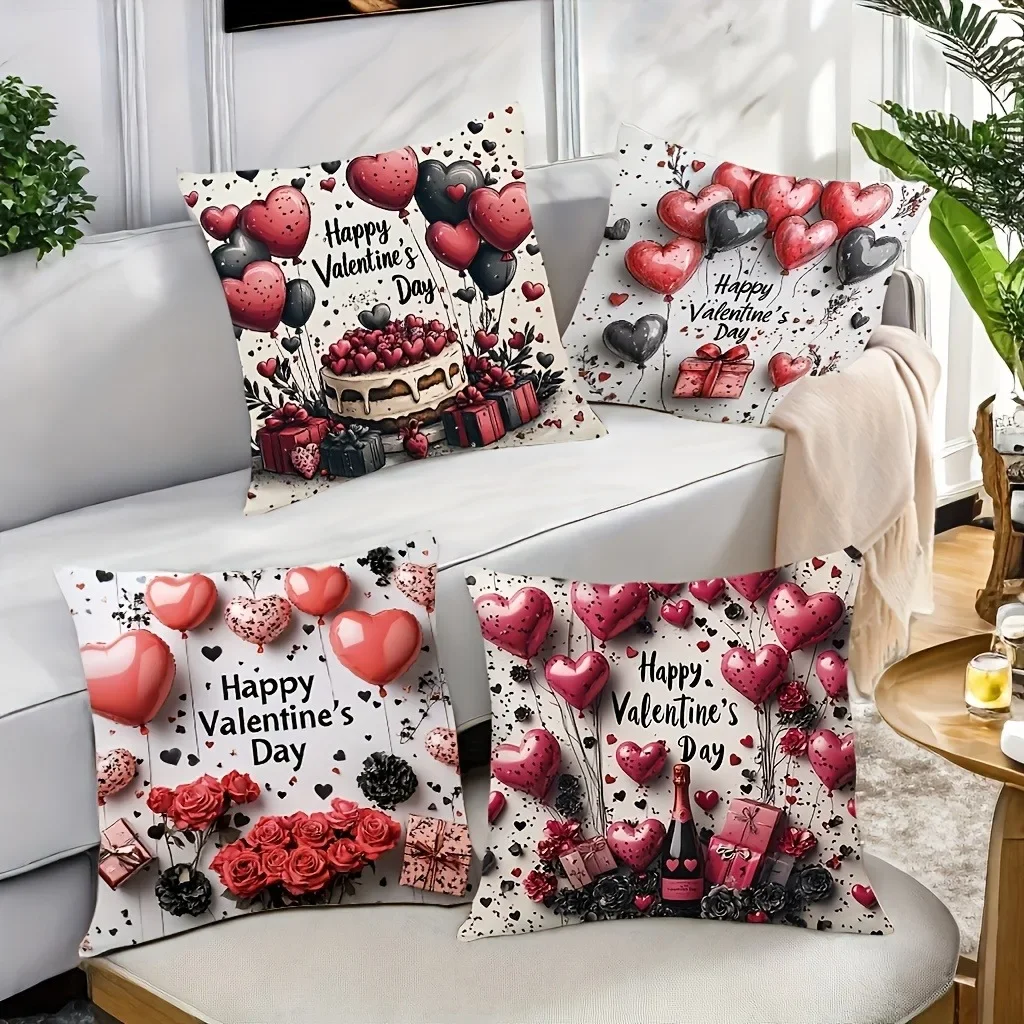 Valentine's Day Red Balloon Print Couple Home Decor Pillowcase Holiday Bedroom Living Room Decoration Polyester Cushion Cover
Valentine's Day Red Balloon Print Couple Home Decor Pillowcase Holiday Bedroom Living Room Decoration Polyester Cushion Cover