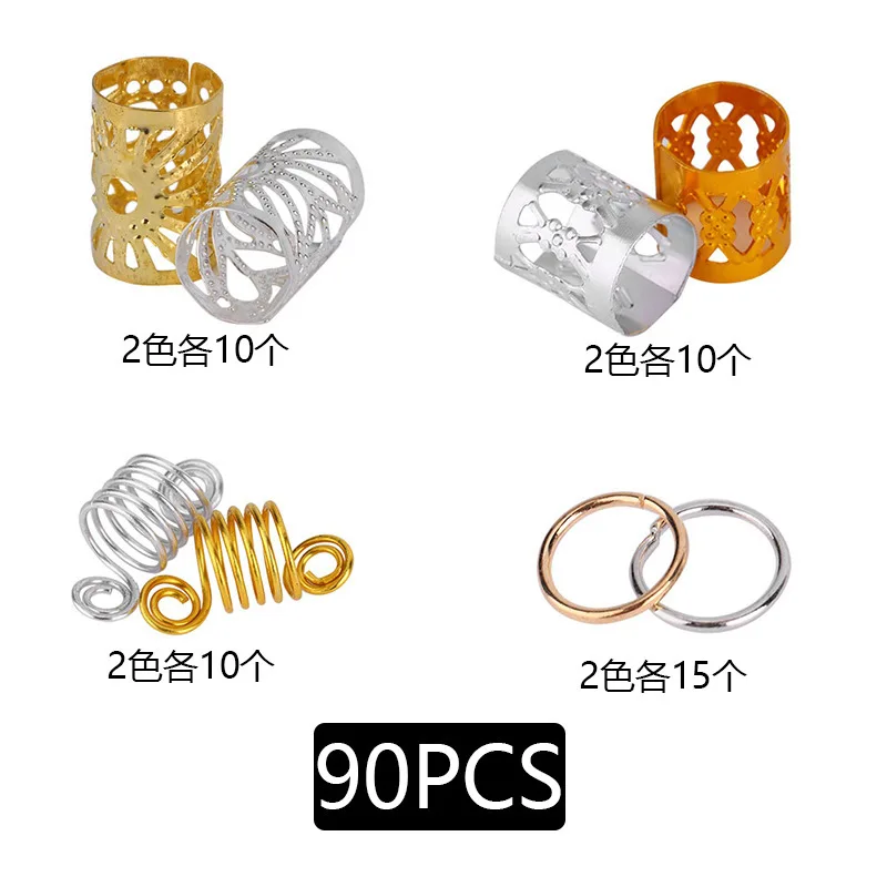 Premium 90 Count Dreadlocks Extension Ring Kit for Braid Hair Decoration Accessory Set
Premium 90 Count Dreadlocks Extension Ring Kit for Braid Hair Decoration Accessory Set