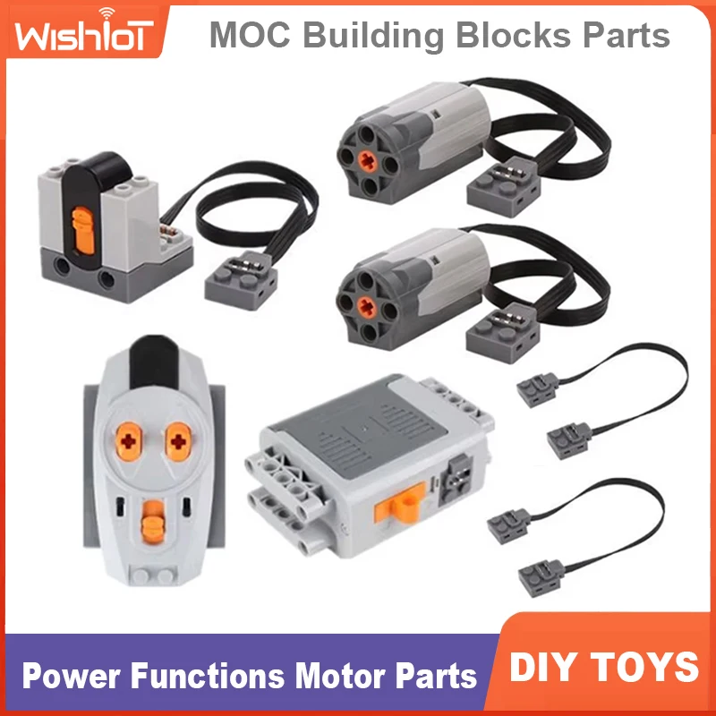 7pcs MOC Technical Parts Servo M Motor Battery Box IR Speed Remote Control Receiver Building Blocks Toy
7pcs MOC Technical Parts Servo M Motor Battery Box IR Speed Remote Control Receiver Building Blocks Toy