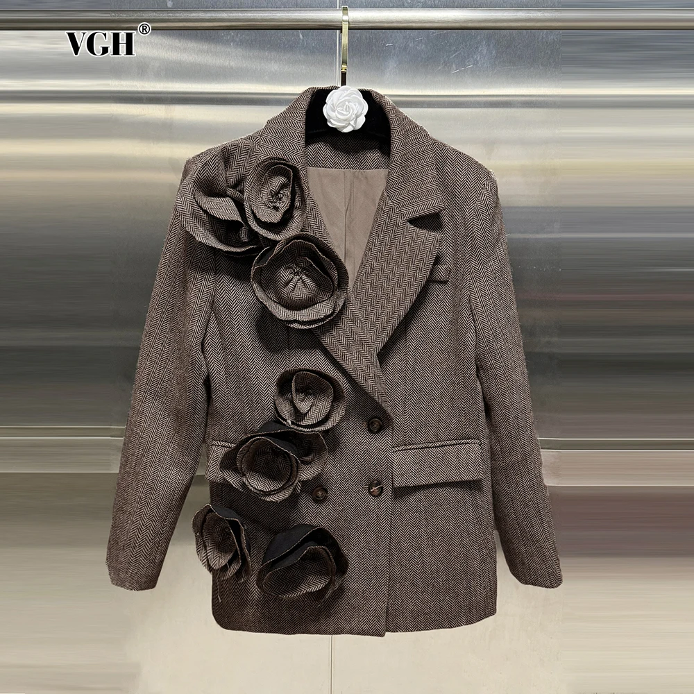 VGH Casual Patchwork Appliques Slimming Blazers For Women Notched Collar Long Sleeve Spliced Pockets Blazer Female Fashion New
VGH Casual Patchwork Appliques Slimming Blazers For Women Notched Collar Long Sleeve Spliced Pockets Blazer Female Fashion New