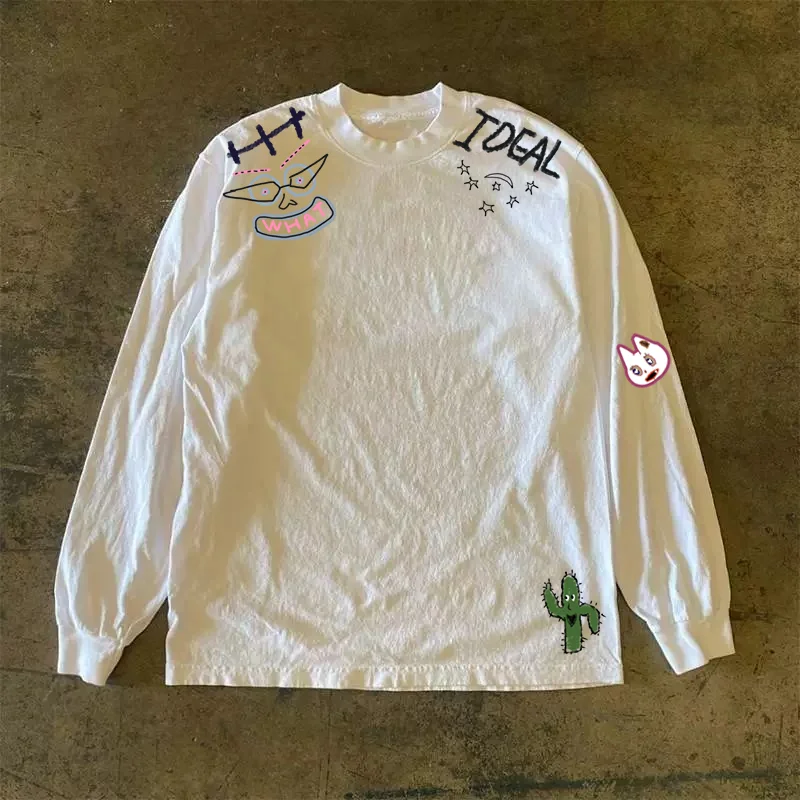 Heavyweight 300g Pure Cotton Long Sleeve T-Shirt American Retro Oversize Lettering Street Style Casual Fashion Top
Heavyweight 300g Pure Cotton Long Sleeve T-Shirt American Retro Oversize Lettering Street Style Casual Fashion Top
