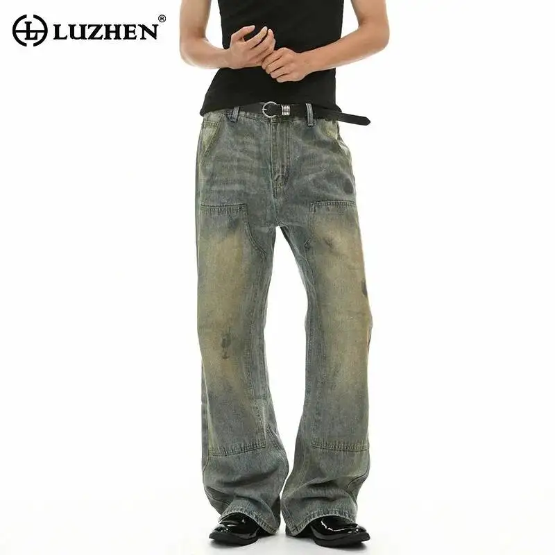 LUZHEN 2026 New Original Tie-dyed Ink Ejection Vintage Style Straight Jeans Men Trendy High Quality Handsome Denim Pants JY7311
LUZHEN 2026 New Original Tie-dyed Ink Ejection Vintage Style Straight Jeans Men Trendy High Quality Handsome Denim Pants JY7311