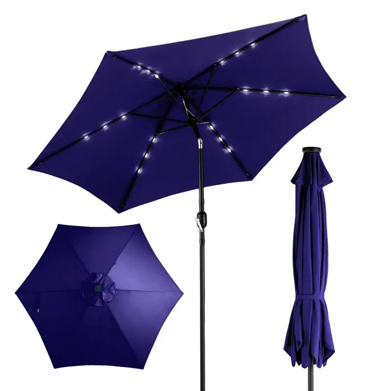 9FT Navy Blue Turning Head Beads Round Sun Umbrella Polyester Fabric 6 Iron Ribs Iron Center Column
9FT Navy Blue Turning Head Beads Round Sun Umbrella Polyester Fabric 6 Iron Ribs Iron Center Column