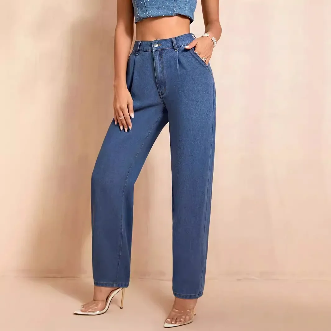 Vintage Straight Ankle Length Pants Women Washed Jeans Denim Zipper Fly Pant Pockets High Waist Jean Solid Spliced Loose
Vintage Straight Ankle Length Pants Women Washed Jeans Denim Zipper Fly Pant Pockets High Waist Jean Solid Spliced Loose