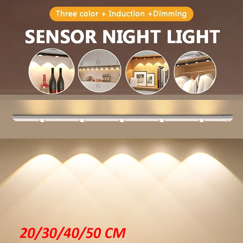 20-50CM LED Under Cabinet Light Wardrobe Indoor Lighting Motion Sensor LED Lamp Ultra Thin USB Rechargeable Night Light
20-50CM LED Under Cabinet Light Wardrobe Indoor Lighting Motion Sensor LED Lamp Ultra Thin USB Rechargeable Night Light