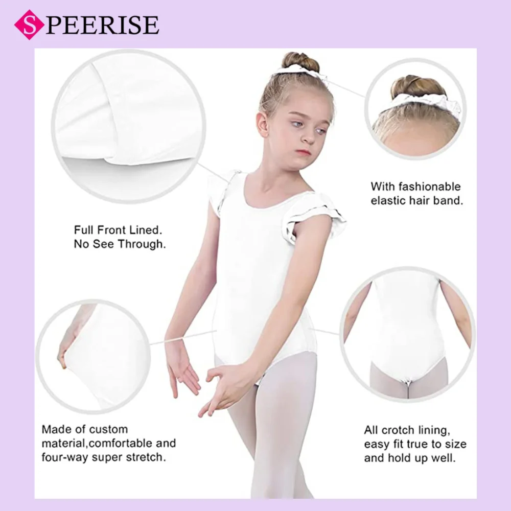 Girls Spandex Leotard with Ruffle Short Sleeve for Dance Gymnastics Ballet Skater Toddler Training Costume Child Ballerinas
Girls Spandex Leotard with Ruffle Short Sleeve for Dance Gymnastics Ballet Skater Toddler Training Costume Child Ballerinas