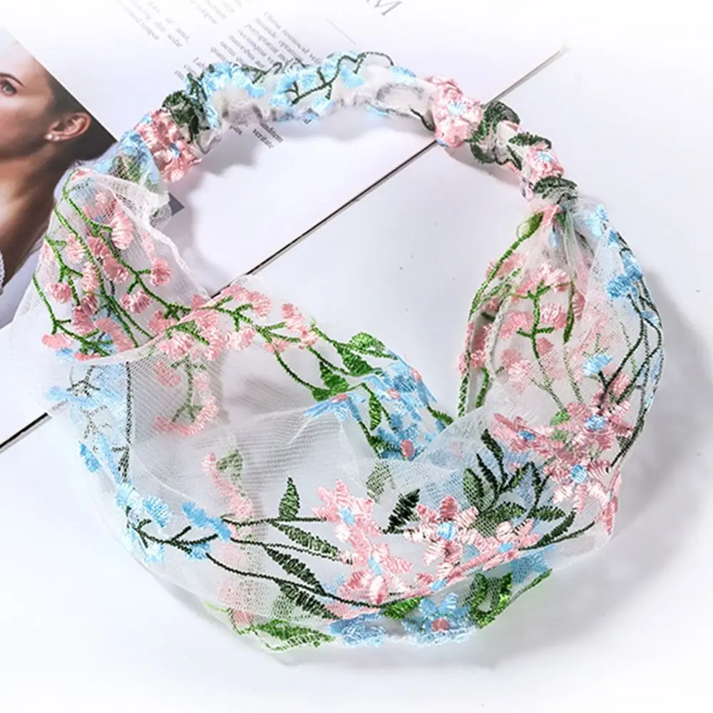 Creative Multicolor Embroidered Headscarf Thin Wide Edge Flower Pattern Headband Floral Ethnic Lace Headwear Summer
Creative Multicolor Embroidered Headscarf Thin Wide Edge Flower Pattern Headband Floral Ethnic Lace Headwear Summer