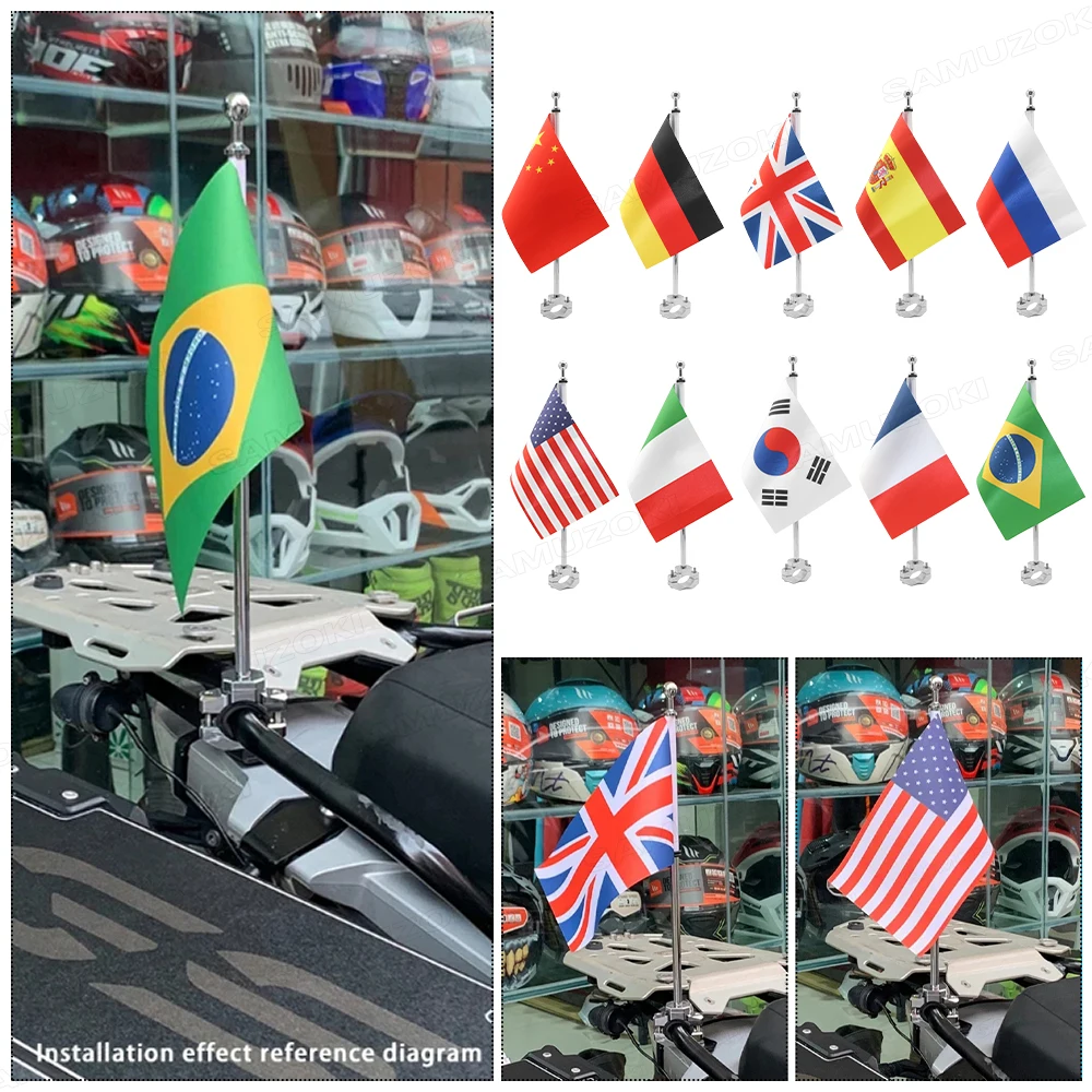 Motorcycle Flag Flagpole Luggage Rack Engine Bar Mount Protective bracket For Harley Honda &Cruiser For BMW ADV Cruiser Touring
Motorcycle Flag Flagpole Luggage Rack Engine Bar Mount Protective bracket For Harley Honda &Cruiser For BMW ADV Cruiser Touring