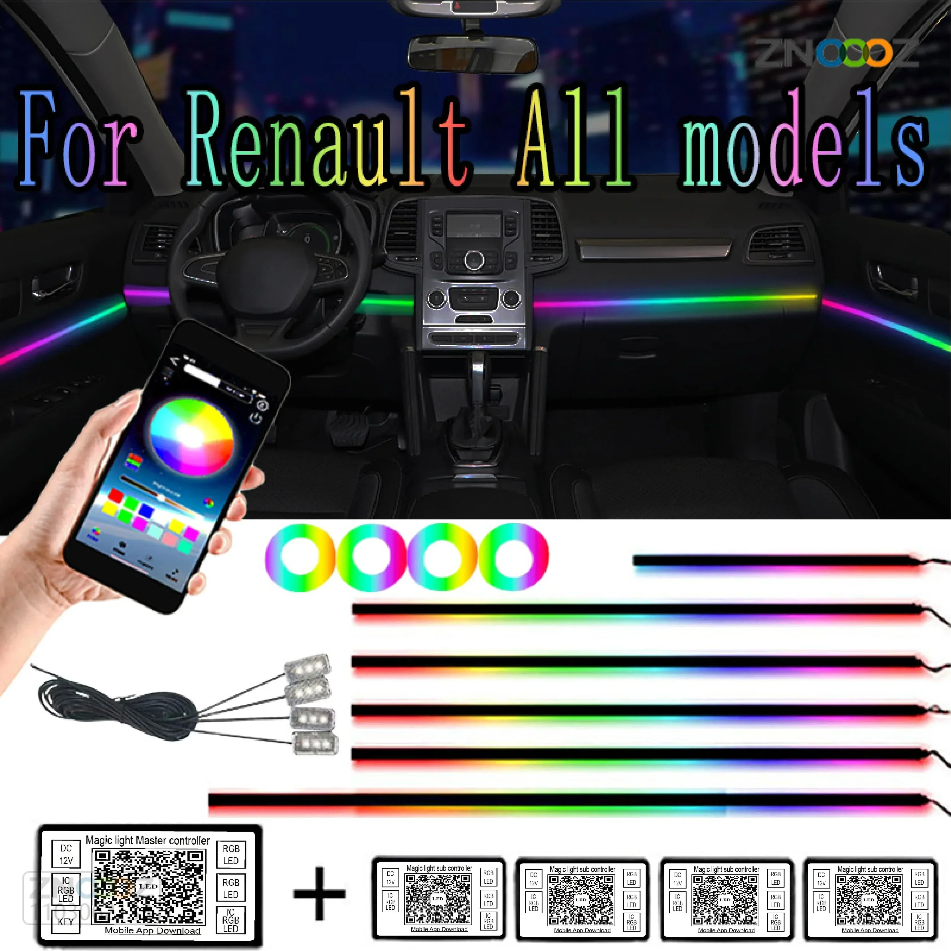 Для Renault 64 цвет симфония RGB Автомобильная фотография интерьер окружающей среды
Для Renault 64 цвет симфония RGB Автомобильная фотография интерьер окружающей среды