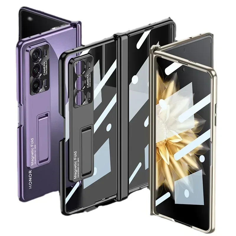 For Honor Magic V2 Phone Case - Transparent Electroplated Magnetic Hinge Bracket Protective Cover for Enhanced Device Security
For Honor Magic V2 Phone Case - Transparent Electroplated Magnetic Hinge Bracket Protective Cover for Enhanced Device Security