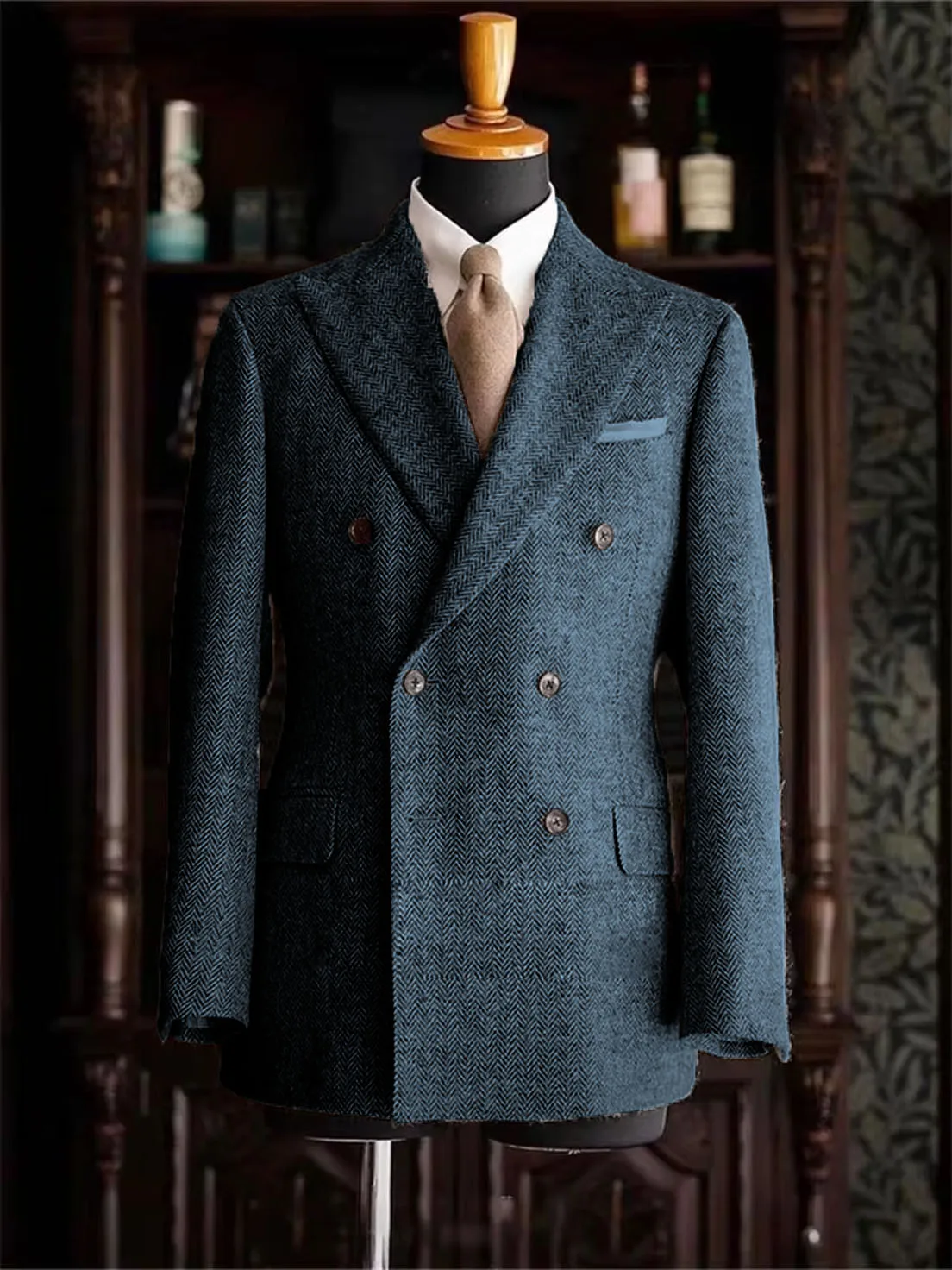 Retro Italian Herringbone Men's Blazers business suit jacket Tuxedos Double-Breasted Woolen Gentleman Blazers Suits Men Coat
Retro Italian Herringbone Men's Blazers business suit jacket Tuxedos Double-Breasted Woolen Gentleman Blazers Suits Men Coat