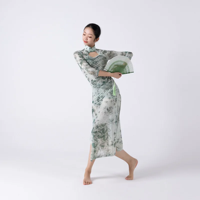 Dancing Dress Cheongsam Women's Stretch Yarn Clothes Dance Classical Dance Practice Clothes Adult Dance Wear Performance Dress
Dancing Dress Cheongsam Women's Stretch Yarn Clothes Dance Classical Dance Practice Clothes Adult Dance Wear Performance Dress